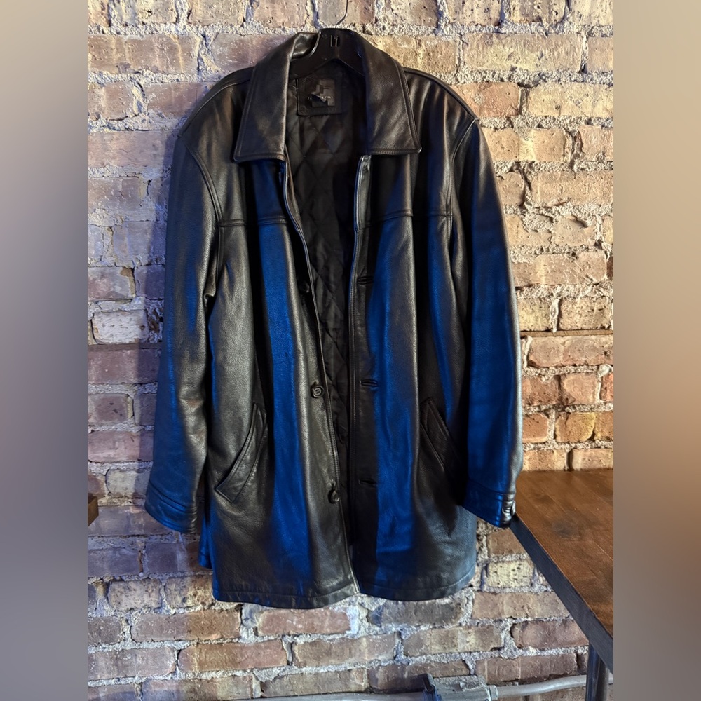 jf j.ferrar Black Genuine Leather Jacket